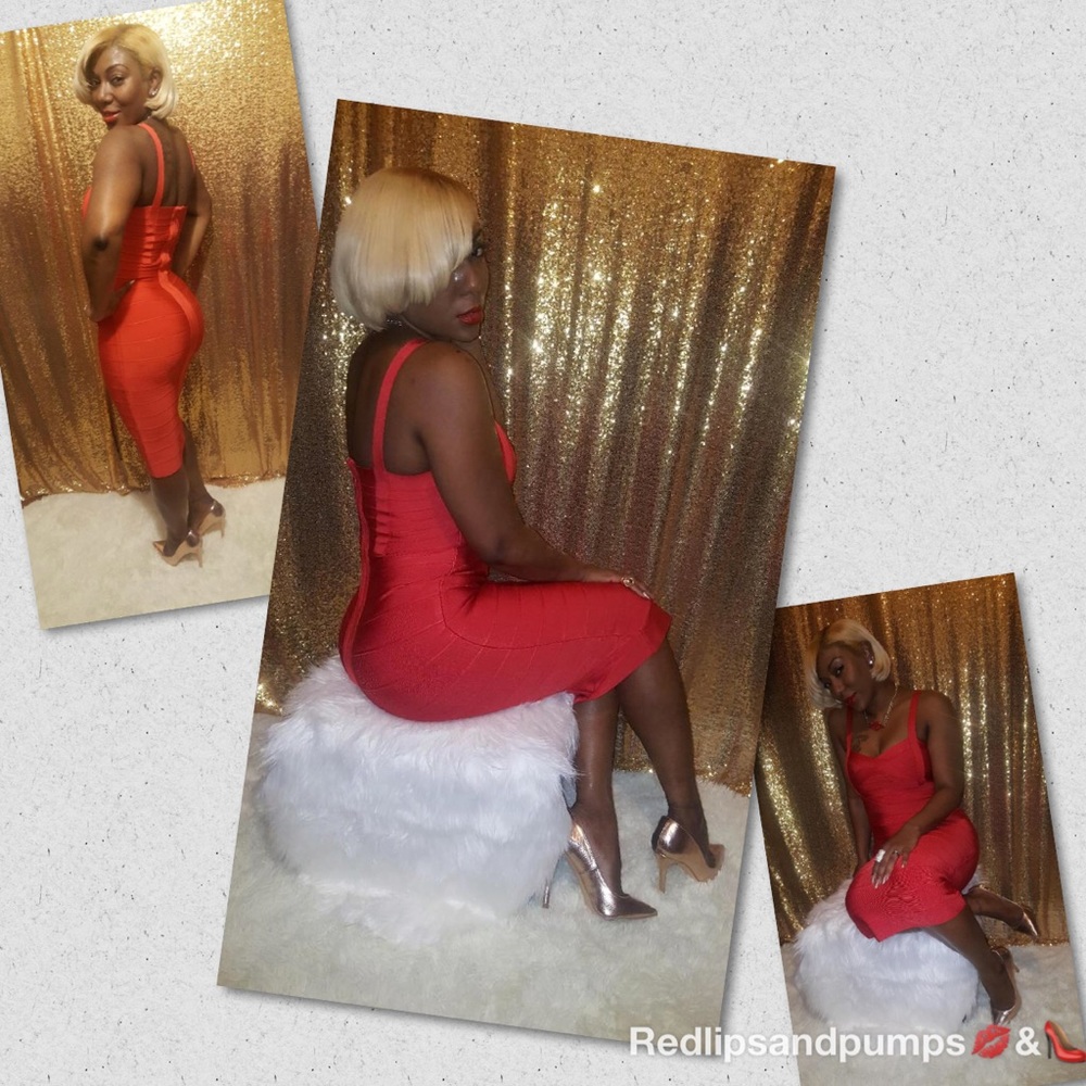 NEW!!! Red fitted bodycon dress